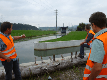 Roland Hollenstein Baustellenbesichtigung Linthkanal