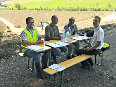 Roland Hollenstein Letzte Bausitzung Hochwasserrückhaltebecken Villmergen